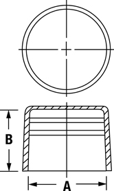 Plastic Caps for Threaded Pipe Ends diagram