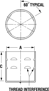 American Standard Pipe Caps (12-Thread) diagram