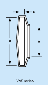 Vinyl American Standard Association Flange Protectors diagram